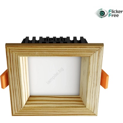 APLED - LED Лампа SQUARE WOODLINE LED/3W/230V 4000K 9x9 см бор масивнo дървo (AP0201)