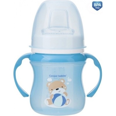 Canpol Babies tréningový hrnček so širokým hrdlom Exotic Animals modrý 120 ml