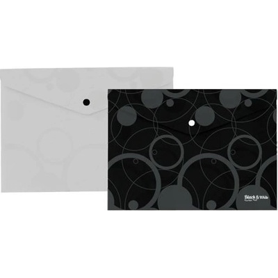 Obal s patentkou PP A4, biely (Black&White)