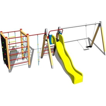 Playground System Herní sestava 803D skluzavka houpačka šplhání