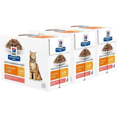 Hill's Hill s Prescription Diet Feline c/d Multicare Salmon 36 x 85 г