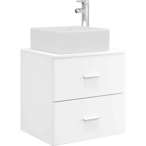 vidaXL Монтирана на стена мивка и тоалетка Бяло 53 x 34, 5 x 63 см (890286)