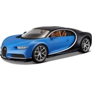 BburagoPlus Bugatti Chiron deep modrá modrá 1:18