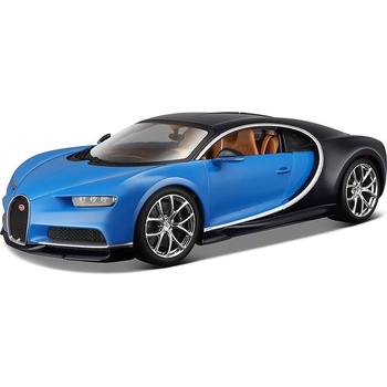 BburagoPlus Bugatti Chiron deep modrá modrá 1:18