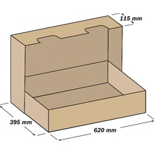 NAKUPIM.SK Kartónová krabica s vekom 620 x 395 x 115 mm