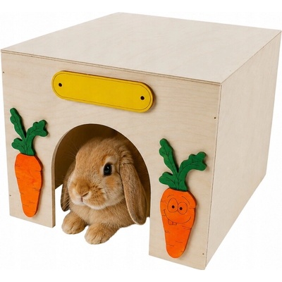 Pinokio Domek pro hlodavce dřevěný vícebarevný 22,5 x 29 x 35,5 cm
