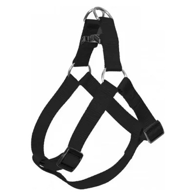 Duvoplus Nylon нагръдник за кучета, черен, обиколка 50-65 см, ширина 20 мм, Белгия - 0111000066