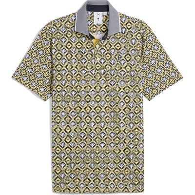 PUMA Блуза с яка Puma Men's Tile Short Sleeve Performance Polo Shirt - Red/Yellow
