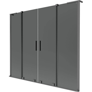 Mexen Velar L Двойна плъзгаща се параван за баня 2-крилен 180 x 150 cm, графит, gun metal - 896-180-003-42-95 (896-180-003-42-95)