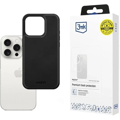 3mk Protection 3mk Hardy Apple Silky Leather MagCase за Apple iPhone 15 Pro Max - черен (5903108548403)