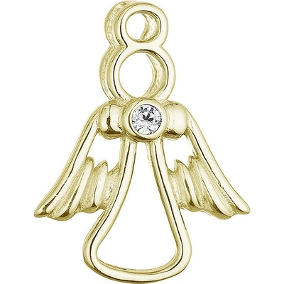 Pavona Pozlacený stříbrný přívěsek anděl se zirkonem 14047.1
