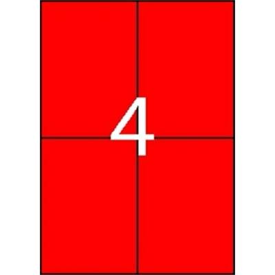APLI Štítek 105 x 148 mm barevný červený 80 štítků 12993