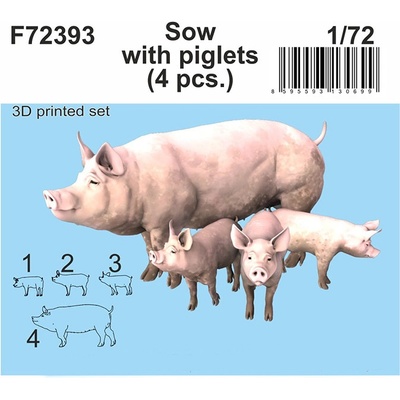 Special Hobby Figurka Sow with piglets 1:72