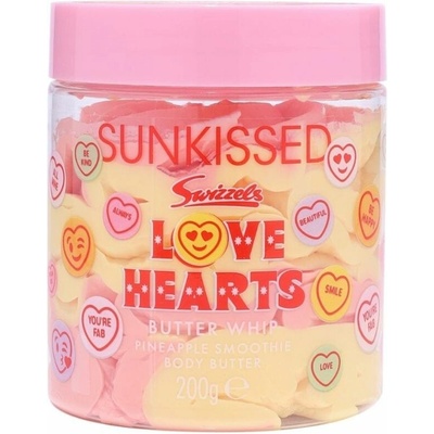 Sunkissed šľahané telové maslo Love Hearts Butter Whip, Pineapple Smoothie, 200g