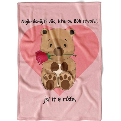 Impar Deka Medvídek s růží 200x140