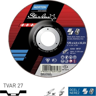 Norton starline 150 x 6,0 x 22,23 mm 66252837267