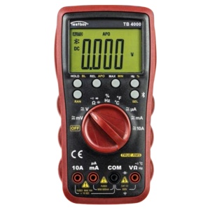 Testboy Дигитален мултицет с Bluetooth T-RMS CAT III 0…600Vac/dc, 0…10A, LCD и звук, Testboy 4000 - 4028532240004 (4028532240004)