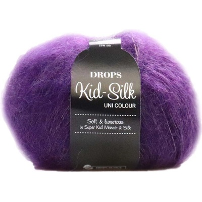 Drops Kid-Silk 16 tmavá fialová