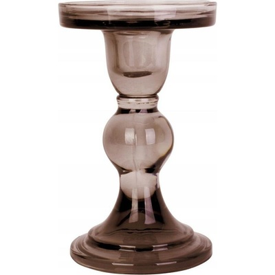 SKLENĚNÝ SVÍCEN HNĚDÝ ELEGANTNÍ MODERNÍ MOSS 14X8,5 CM