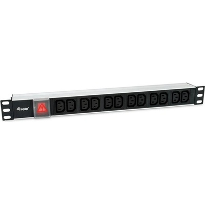 Equip Разпределителна кутия за мрежа Equip - 333318 (Schuko, 12x C13, Rack 1U, 1.8m кабел, черна) (333318)