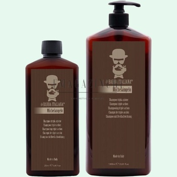 Barba Italiana #Barba Italiana Тривалентен шампоан против пърхот, омазняване и косопад за мъже 250/1000 мл. Michelangelo Sampoo triple action (0318189*)