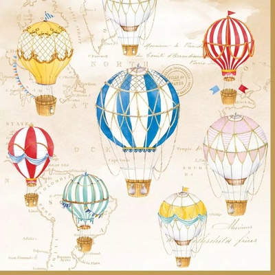 Easy Life Papírový ubrousek Air Balloons 20ks 33x33cm