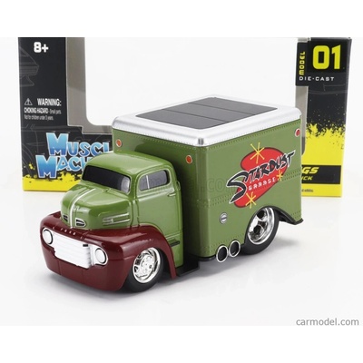 Maisto Ford usa Coe Van Truck Stardust Garage 2-assi Custom 1950 Zelená 1:64