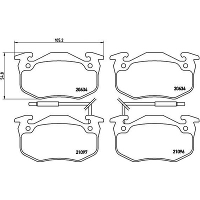 Sada brzdových platničiek kotúčovej brzdy BREMBO P 68 015