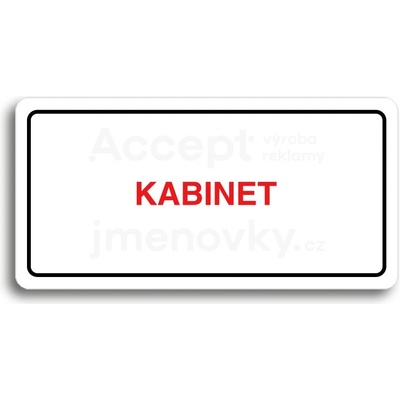 ACCEPT Piktogram KABINET - bílá tabulka - barevný tisk