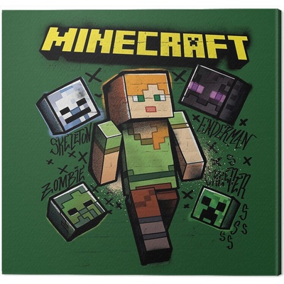 Obraz na plátne Minecraft - Alex, 2 - 30×30 cm