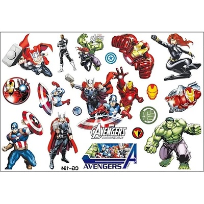 Tattoo world Dětské tetování Avengers 15,5 x 11 cm