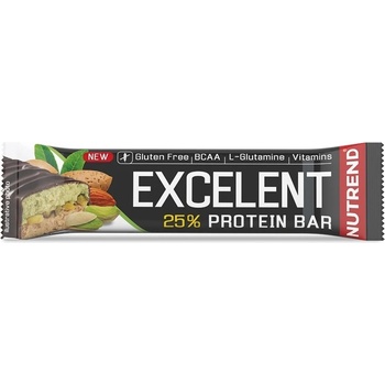 Nutrend Excelent Protein Bar Double Вкус: бадеми + шам фъстък