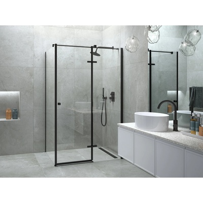 Besco Pixa 100x80/120x80 obdélníkový sprchový kout, black Orientace: Pravá, 120cm