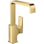 Hansgrohe Metropol - Смесител за умивалник с изпускателен клапан „Push-Open, полиран златист вид 32511990 (32511990)