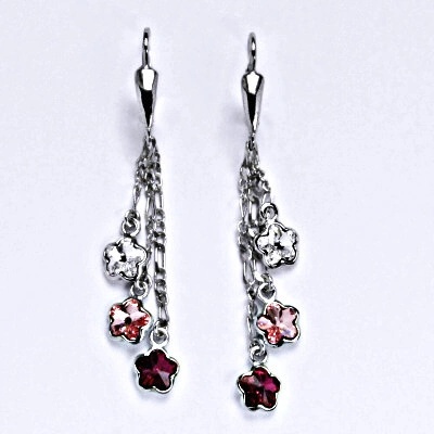 Čištín se Swarovski krystaly kytičky na řetízku NK 1297/3/20
