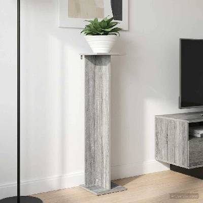 vidaXL Стойка за растения 2 бр. Сив Сонома 25 x 25, 5 x 100, 5 см (899637)