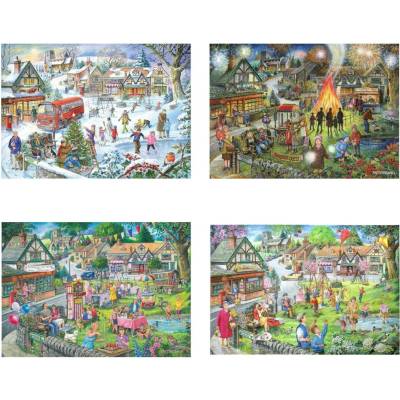 The House of Puzzles 4x500 Seasons On The Green 500 dílků