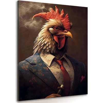 Obraz zvířecí gangster kohout - 100x150