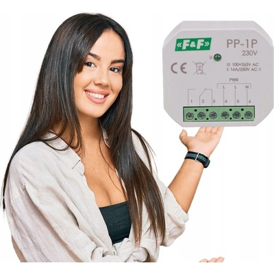 Relé F&F 16 A 230 V IP20 2pólové