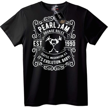 NOONEBRAND Тениска Pearl Jam Грунж Правила - XL, White