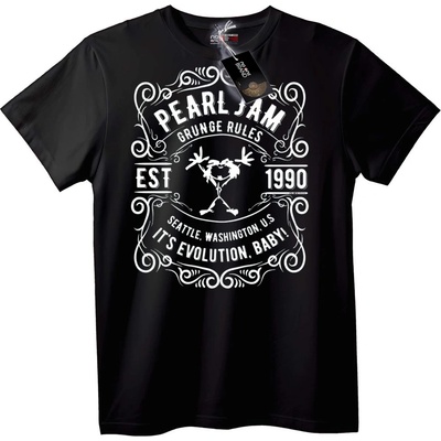 NOONEBRAND Тениска Pearl Jam Грунж Правила - XL, White