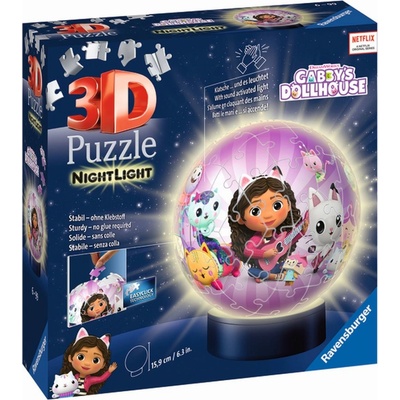 Ravensburger 3D puzzle svítící Gabby’s Dollhouse 72 ks – Zboží Mobilmania