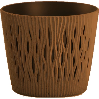 Prosperplast Kvetináč SANDY ROUND ECO WOOD naturo 26,2 cm