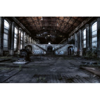 DIMEX ART s. r. o Флизелинов фототапет стълбище в фабричното хале 375 x 250 см