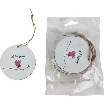 Visačka s nápisem Z LÁSKY, 10 ks D7859 – Zboží Mobilmania