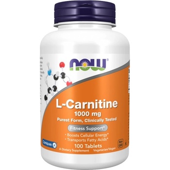 NOW L-Carnitine 1000 mg | Carnipure® [100 Таблетки]