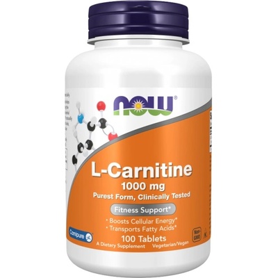 NOW L-Carnitine 1000 mg | Carnipure® [100 Таблетки]