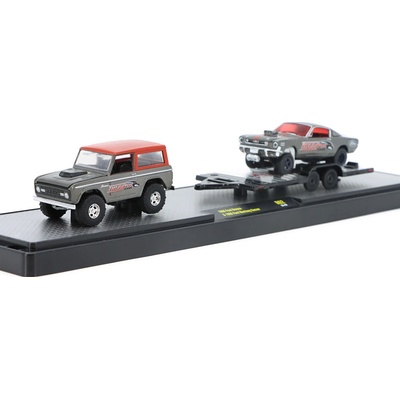M2 Machines Bronco Ford 1966 + přives + Ford Mustang Gasser 1966 1:64