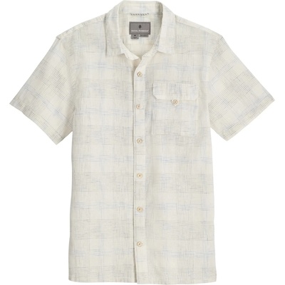 Royal Robbins Мъжка риза с копчета Royal Robbins Hempline Spaced S/S Shirt - Chalk (033-2706-0412)