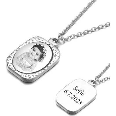 TD Řetízek s přívěskem z chirurgické oceli mirror 1111276